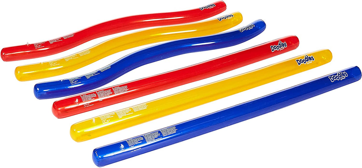 Doodles Inflatable Pool Noodle Float, 6 Count TN Pools