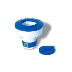 7" Blue and White Adjustable Floating Swimming Pool Chlorine Dispenser