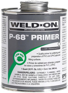 Weld-On 12209 IPS P-68 Primer Clear (1 Pint)