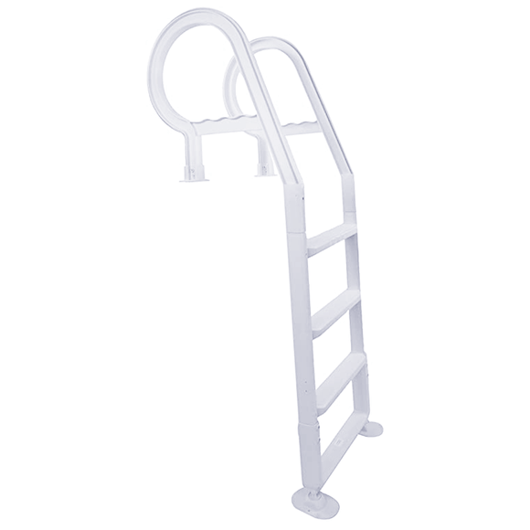 Resin Above Ground Pool Deck Ladder (White)