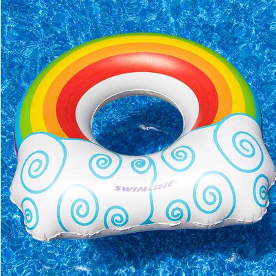 Kids Rainbow Float Swim Ring